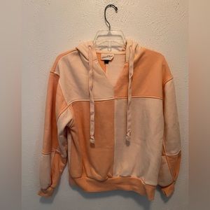 Orange cream colorblock hoodie from Universal Thread. Size small
